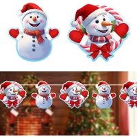 Guirnalda de muñecos de nieve de 3 m