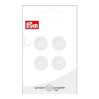 Botones blancos con borde de 1,5 cm - Prym - 4 unidades