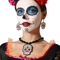 Set de pendientes y collar de Catrina