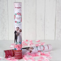 Cañón de confeti de pétalos de tela novios de 38 cm - 1 unidad