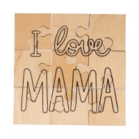 Puzzle de madera de I Love Mama de 14 x 14 cm - Artemio