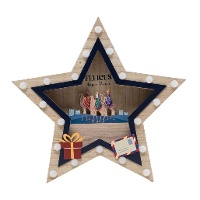 Figura de Estrella de Reyes Magos de Oriente con luz de 35 cm