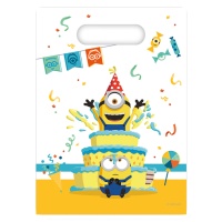 Bolsas de los Minions tarta de cumpleaños - 6 unidades