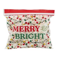 Bolsas para dulces transparentes de Merry and Bright de 18,5 x 18,5 cm - Wilton - 20 unidades