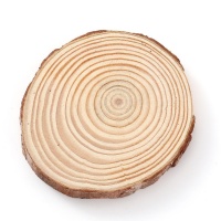 Disco madera natural de 9 a 10 cm - 1 unidad