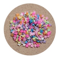 Figuras decorativas de estrella color pastel de 0,5 cm