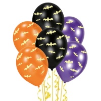 Globos de látex de murciélagos fosforescentes de 27,5 cm - Sempertex - 6 unidades