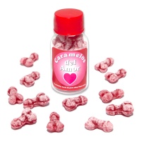 Caramelos del amor con forma de pene - 25 gr