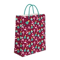 Bolsa regalo de 60 x 45 x 13 cm roja con figuras - 1 unidad