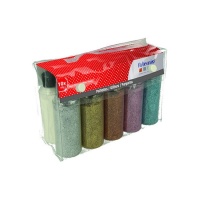 Set de purpurina en polvo de colores de 40 gr - 10 unidades