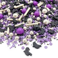 Sprinkles de Halloween morado, blanco y negro de 90 gr - Happy Sprinkles