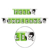 Guirnalda de Feliz cumpleaños de Fútbol - 2,1 m