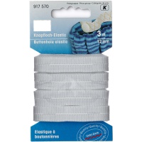 Cinta elástica de 1,2 cm con ojales blanca - Prym - 3 m