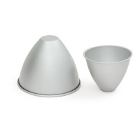 Molde de cono de aluminio de 18,5 x 14,8 x 5,1 cm - Decora