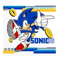 Servilletas de Sonic de 16,5 x 16,5 cm - 20 unidades