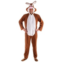 Disfraz de conejo marrón para adulto