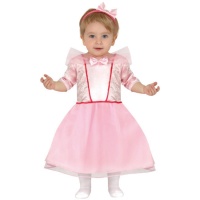 Disfraz de princesa rosa con pajarita para bebé