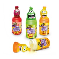 Mini botellas con piruleta Fizzy Bottle Pop con polvo de caramelo de 40 gr - 1 unidad