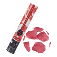 Cañón de confetti de pétalos rojos de 30 cm