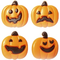 Figuras de chocolate blanco de calabazas de 3,7 cm - 90 unidades