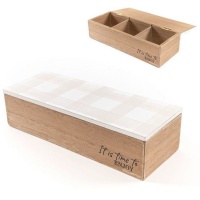 Caja para té Vichy - 3 compartimentos