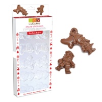 Molde de Papá Noel para chocolate de 27,5 cm - Scrapcooking - 10 cavidades