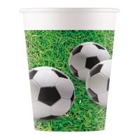 Vaso de fútbol de 200 ml - 8 unidades