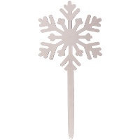 Topper de Copo de Nieve plateado de 13 x 6 cm