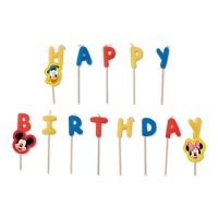 Velas Happy Birthday de Mickey Mouse - 13 unidades