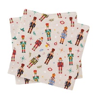 Servilletas de cascanueces de colores de 16,5 x 16,5 cm - 20 unidades