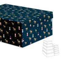 Caja rectangular de Reyes magos de Oriente - 15 unidades