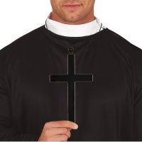 Cruz católica negra de 22 cm