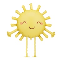 Globo de Sol Sonriente de 77 x 62 cm con patas