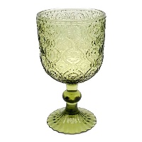 Copa de 250 ml cristal grabado verde