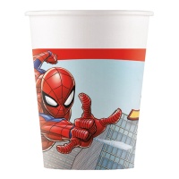 Vasos de Spiderman en la ciudad de 200 ml - 8 unidades