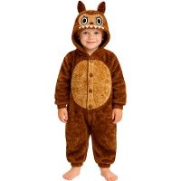 Disfraz de Labubu marrón oscuro infantil