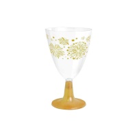 Copa de vino con dibujos dorados de 220 ml - 3 unidades
