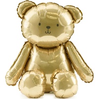 Globo de oso Teddy dorado de 42 x 38 cm