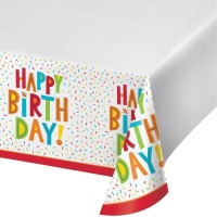 Mantel de Birthday Fun de 1,22 x 2,24 m