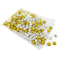 Cascabeles dorados y plateados de 1 cm - Innspiro - 250 unidades