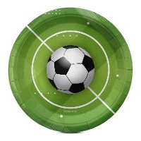 Vasos de Fútbol balón en césped de 18 cm - 8 unidades