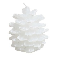 Vela de piña blanca de 10 cm