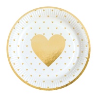 Platos de Everyday Love de 23 cm - 8 unidades