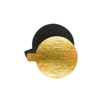 Base para pastelito redonda de 8 x 8 cm dorada y negra - Scrapcooking - 10 unidades