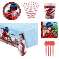 Pack para fiesta de Ladybug - 8 personas