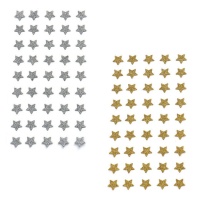 Pegatinas de estrella con purpurina de 0,8 cm - 45 piezas