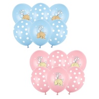 Globos de látex de Elephant Baby de 30 cm - 6 unidades - PartyDeco