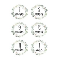 Papel de arroz de cumplemeses 7 a 12 meses de 29,7 x 42,5 cm - Artis decor - 1 unidad