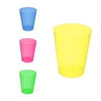 Vasos de 480 ml de plástico colores ancho - 4 unidades