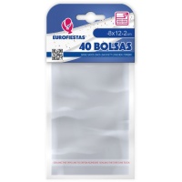 Bolsa cierre adhesivo de 8 x 12 cm - Eurofiestas - 40 unidades